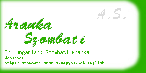 aranka szombati business card